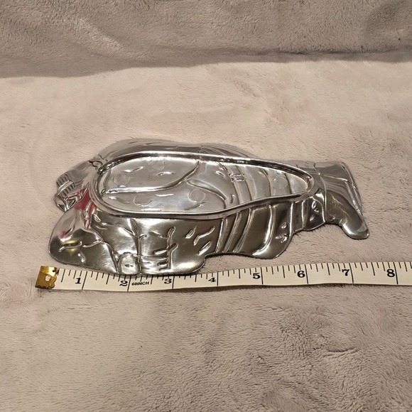 Vintage Home for the Holidays Santa Claus Metal Spoon Rest/Candy Dish Tray w/box - Picture 5 of 5